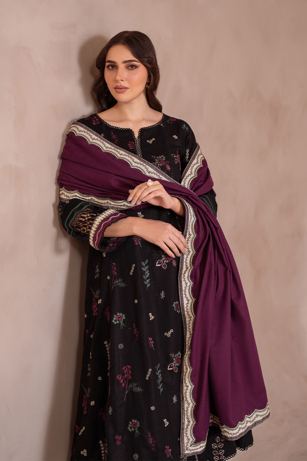 UE-363 Embroidered Khaddar