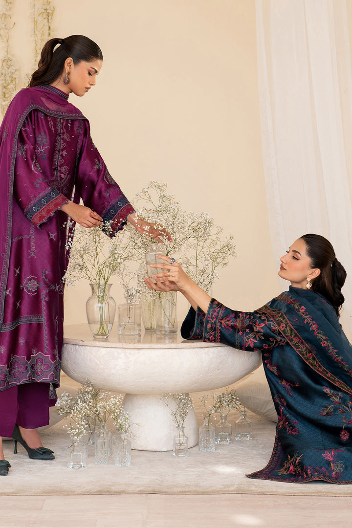 UE-436 Embroidered Pure Jacquard Silk