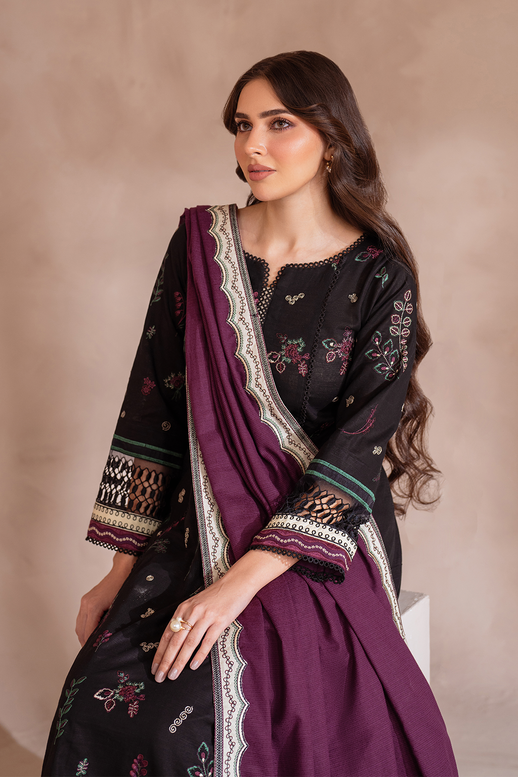 UE-363 Embroidered Khaddar