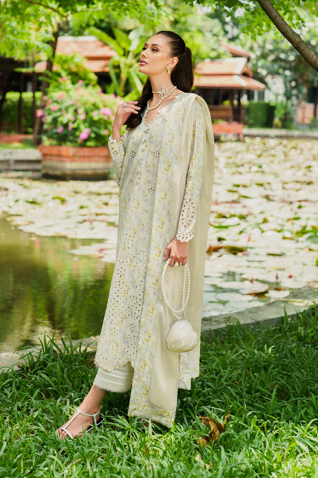 UE-501 Embroidered  Lawn