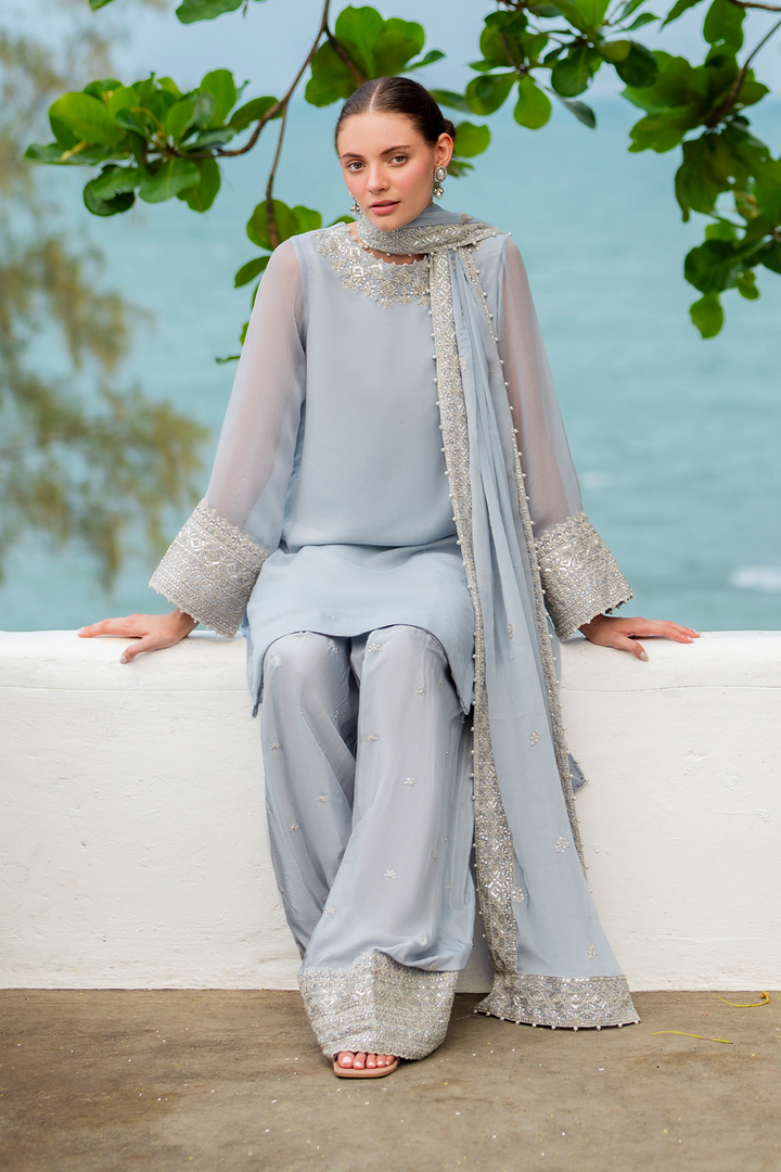 CC-70 Embroidered Chiffon - Iznik