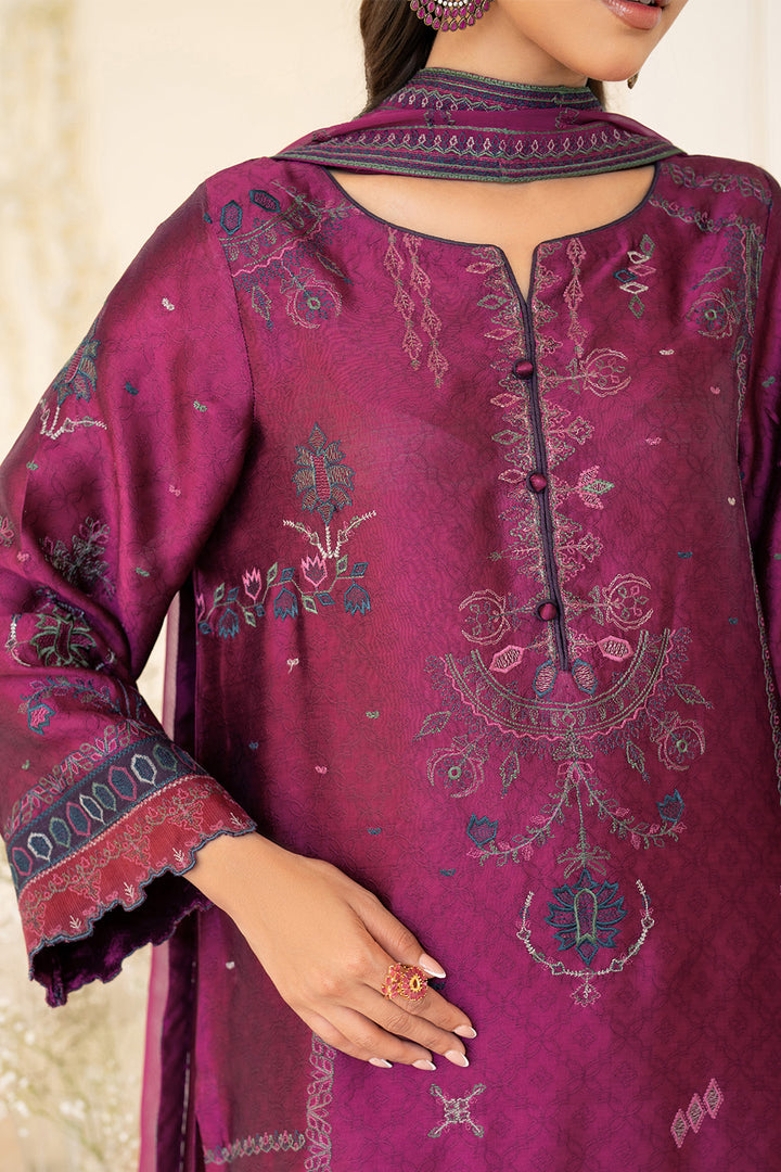 UE-436 Embroidered Pure Jacquard Silk