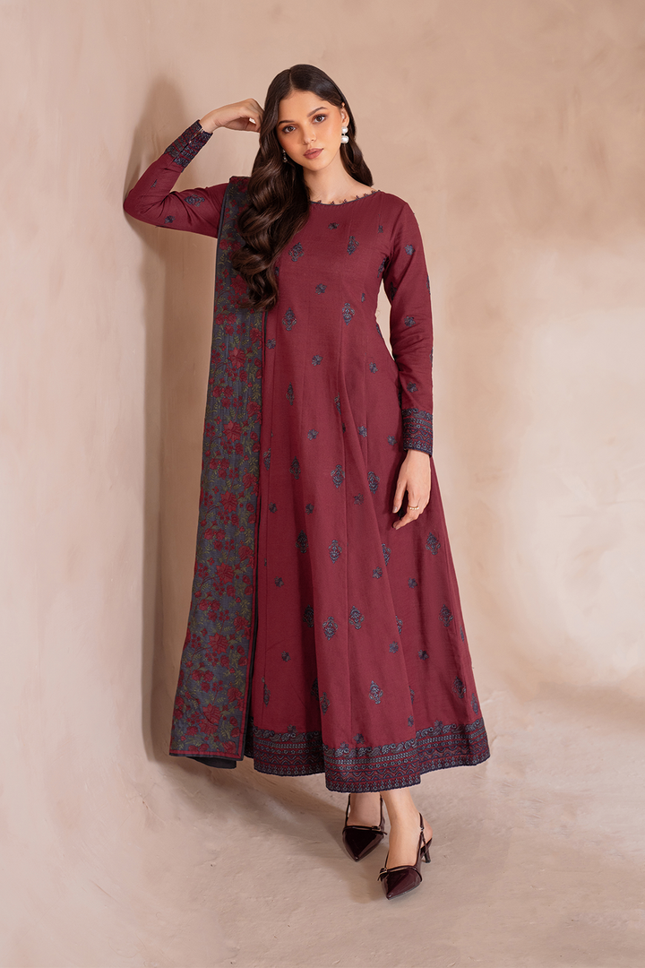 UE-372 Embroidered Khaddar