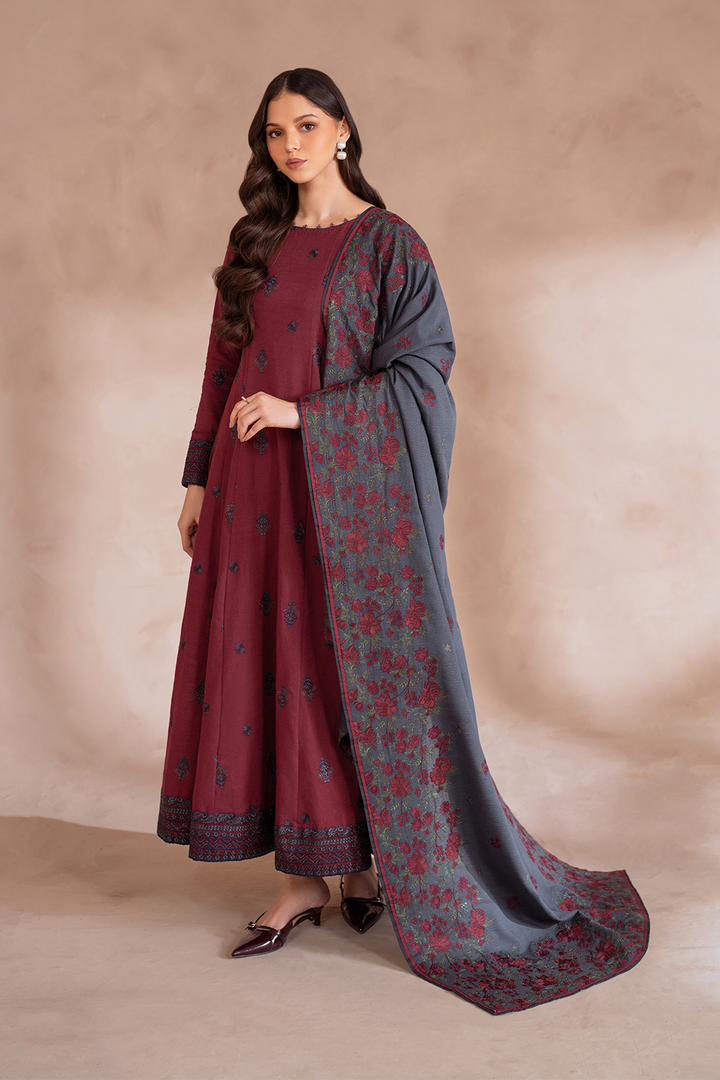 UE-372 Embroidered Khaddar