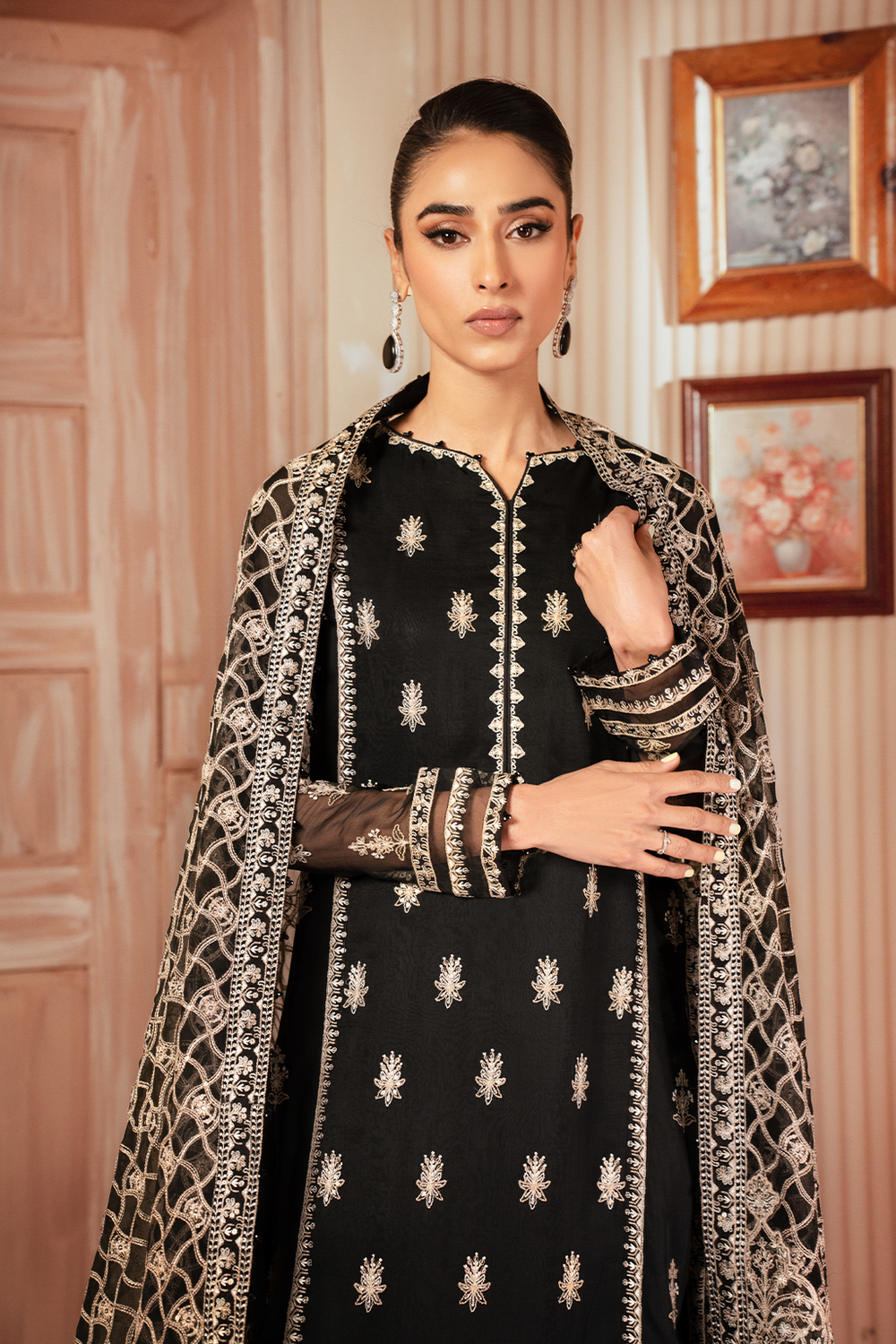 ICK-03 Embroidered Chiffon - Iznik