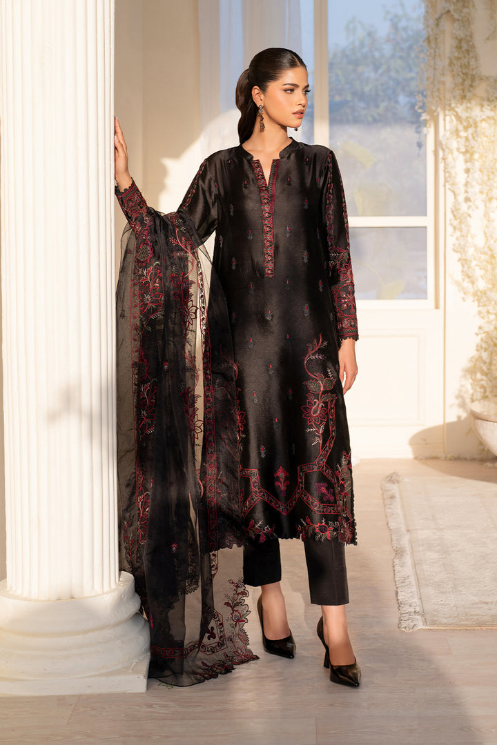 UE-434 Embroidered Pure Jacquard Silk