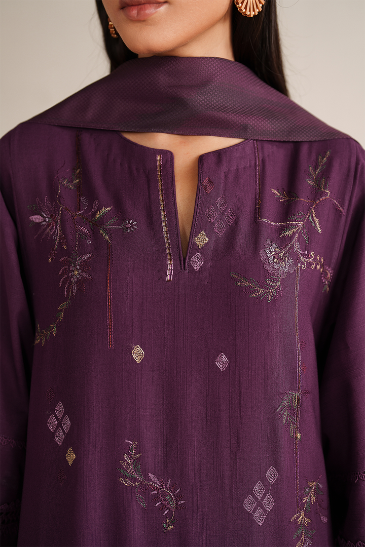 UE-584 Embroidered Khaddar