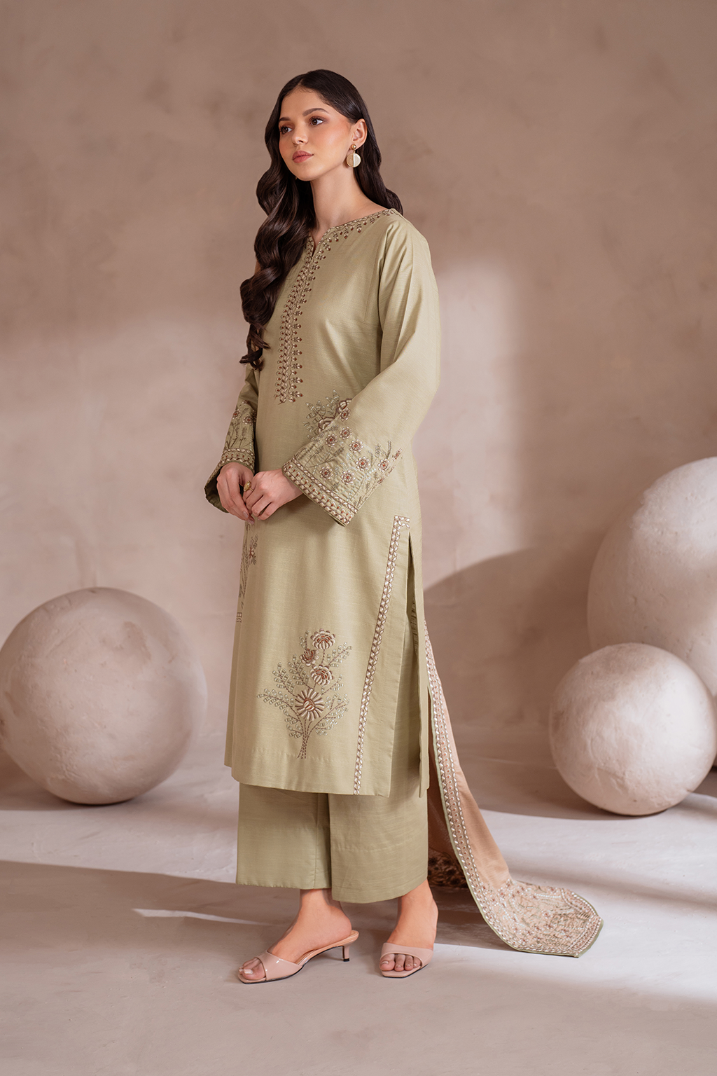 UE-359 Embroidered Khaddar