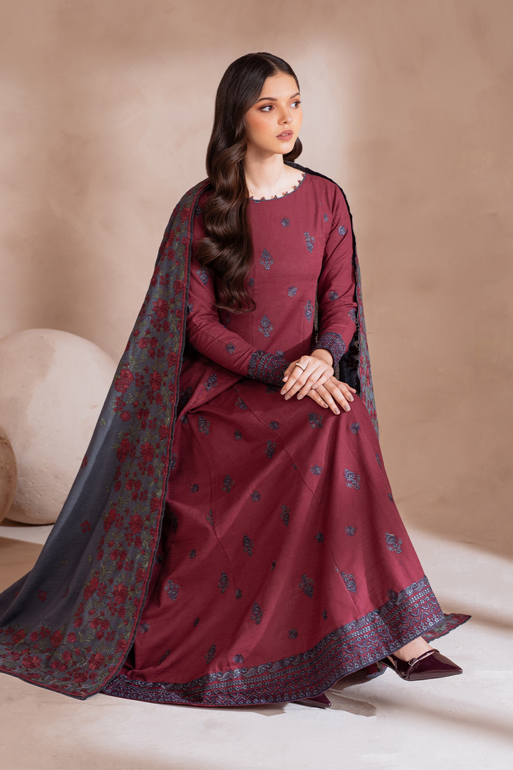 UE-372 Embroidered Khaddar