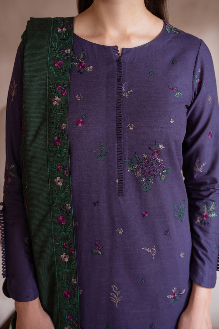 UE-366 Embroidered Khaddar