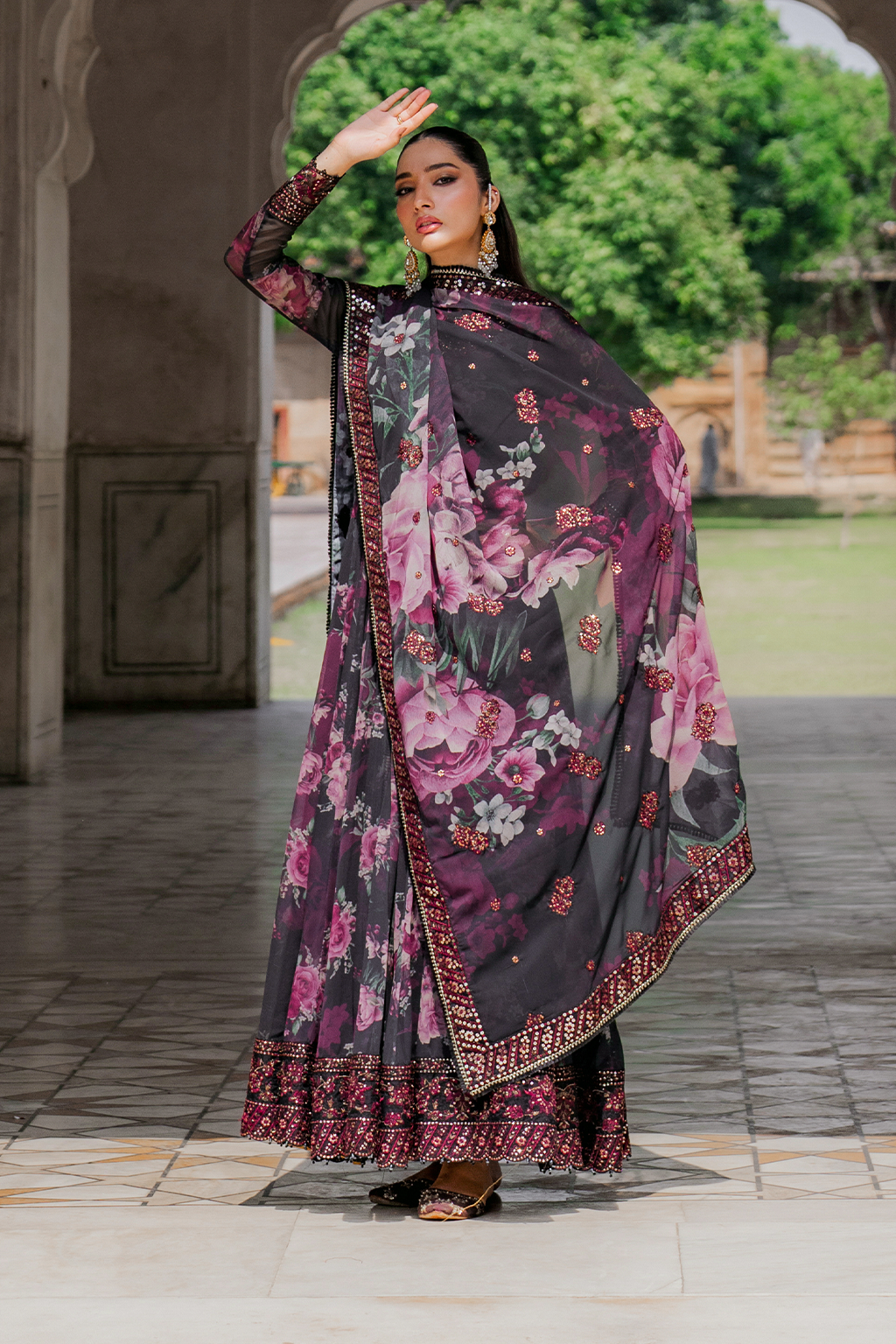 UE-315 Printed Chiffon - Iznik