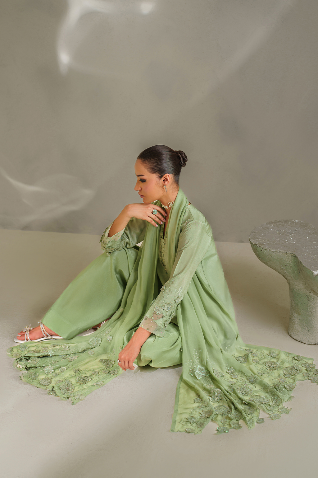 IP-339 Embroidered Rawsilk