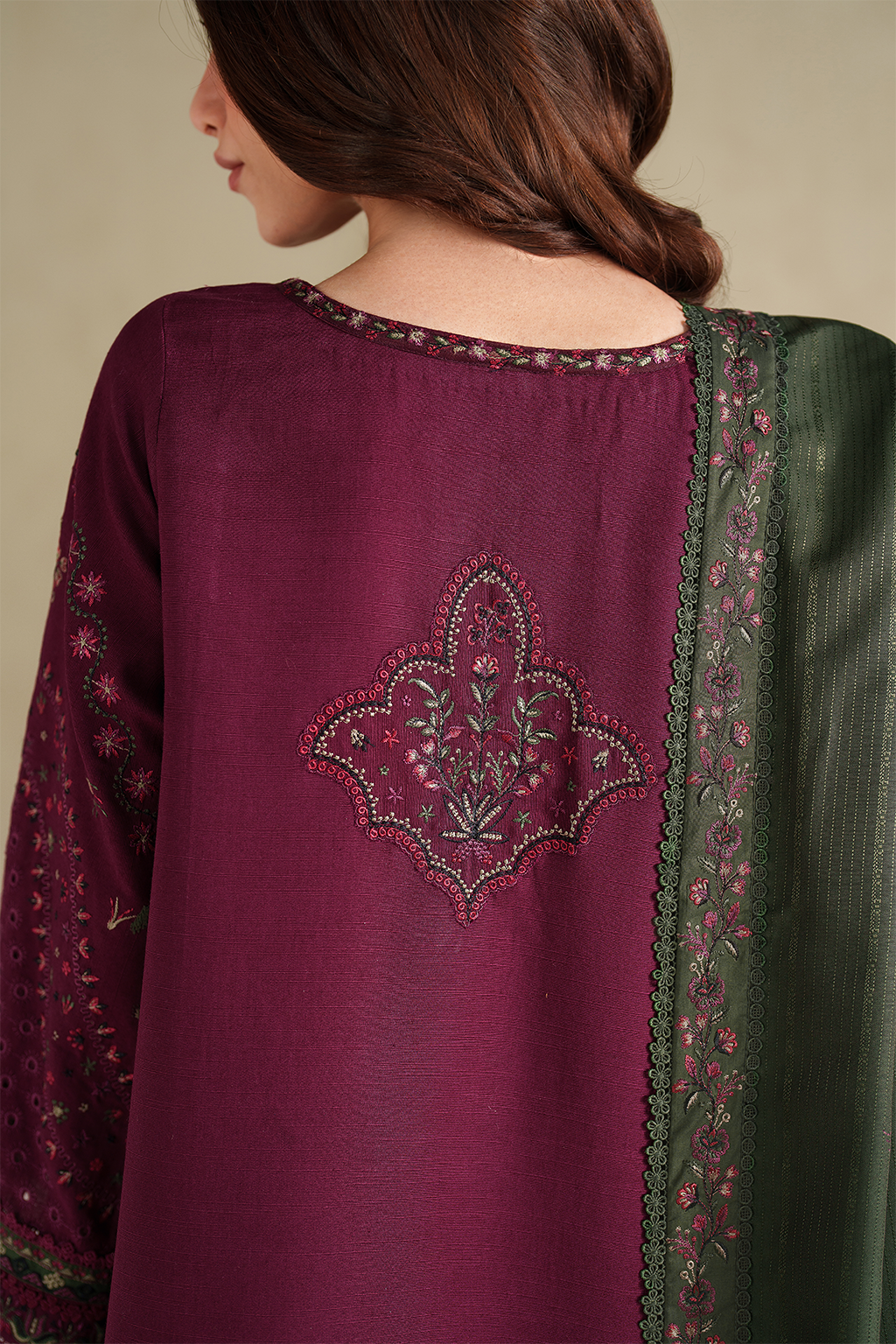 UE-579 Embroidered Khaddar