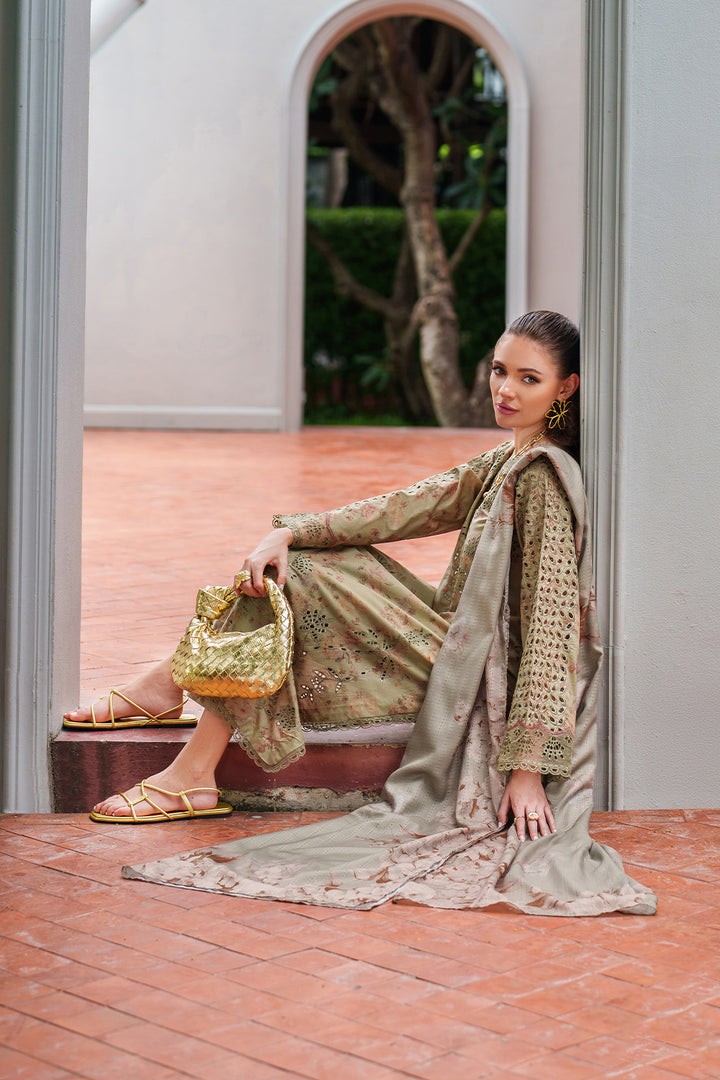 UE-502 Embroidered  Lawn