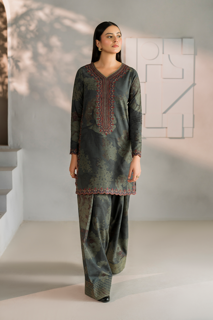 IP-262 Printed Khaddar - Iznik