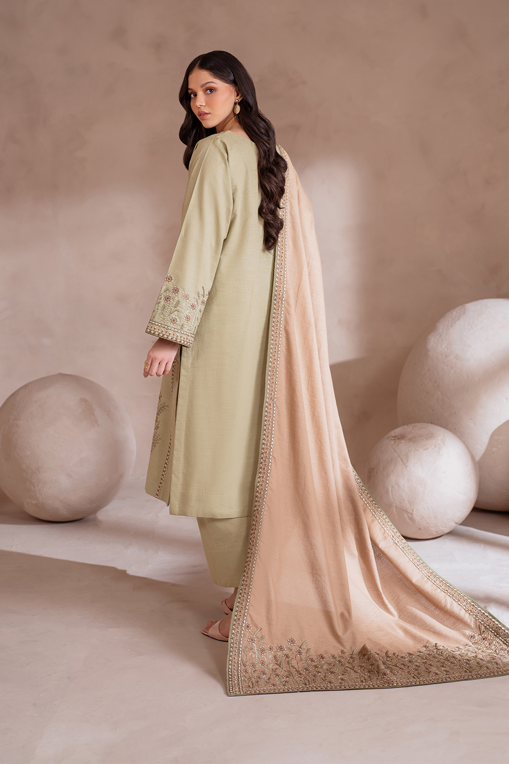 UE-359 Embroidered Khaddar