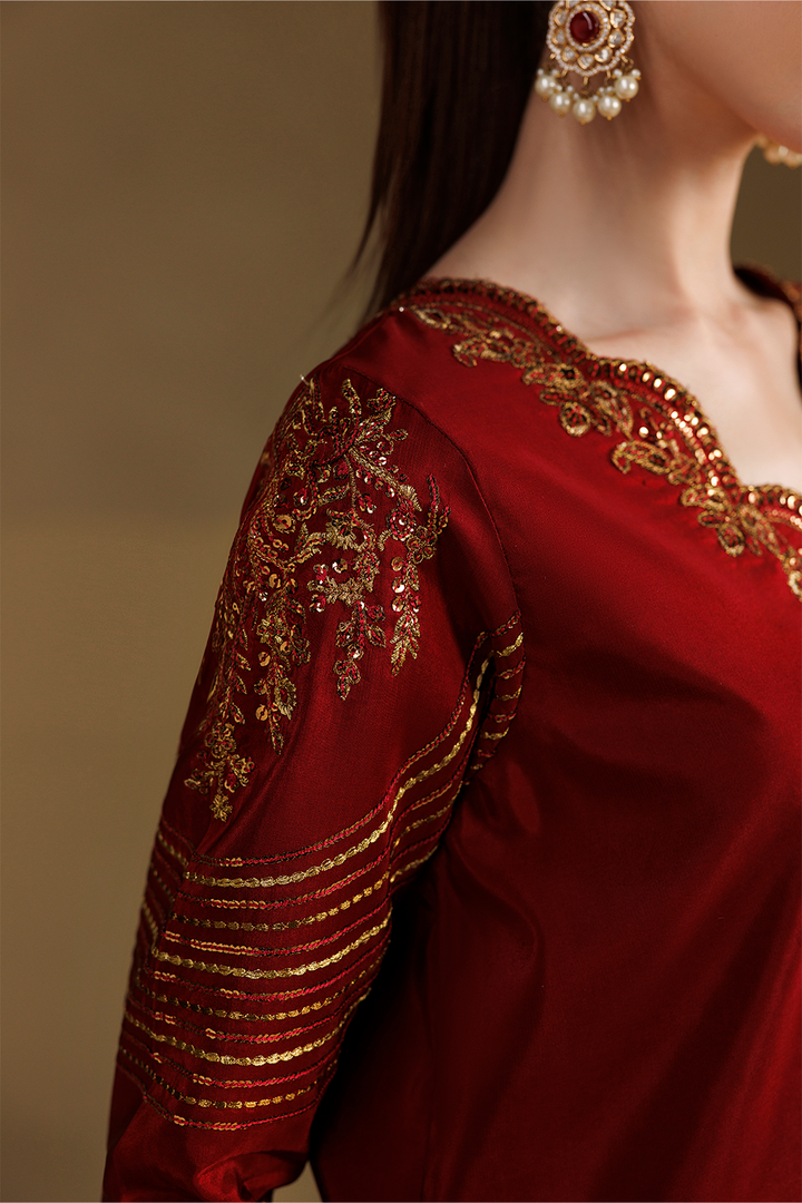 UE-734 Embroidered Ramen Silk