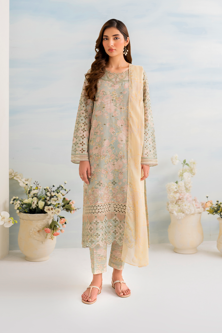 IGL-06 Embroidered Lawn - Iznik