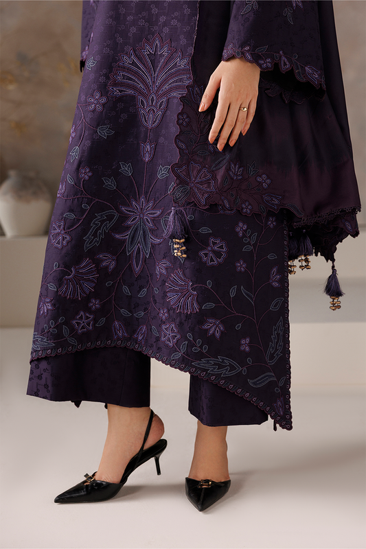 UE-744 Embroidered  Viscose Jacquard
