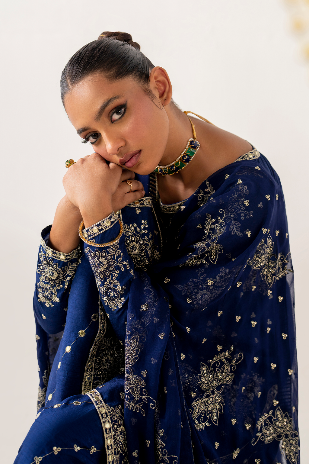 IRS-21 Embroidered Rawsilk