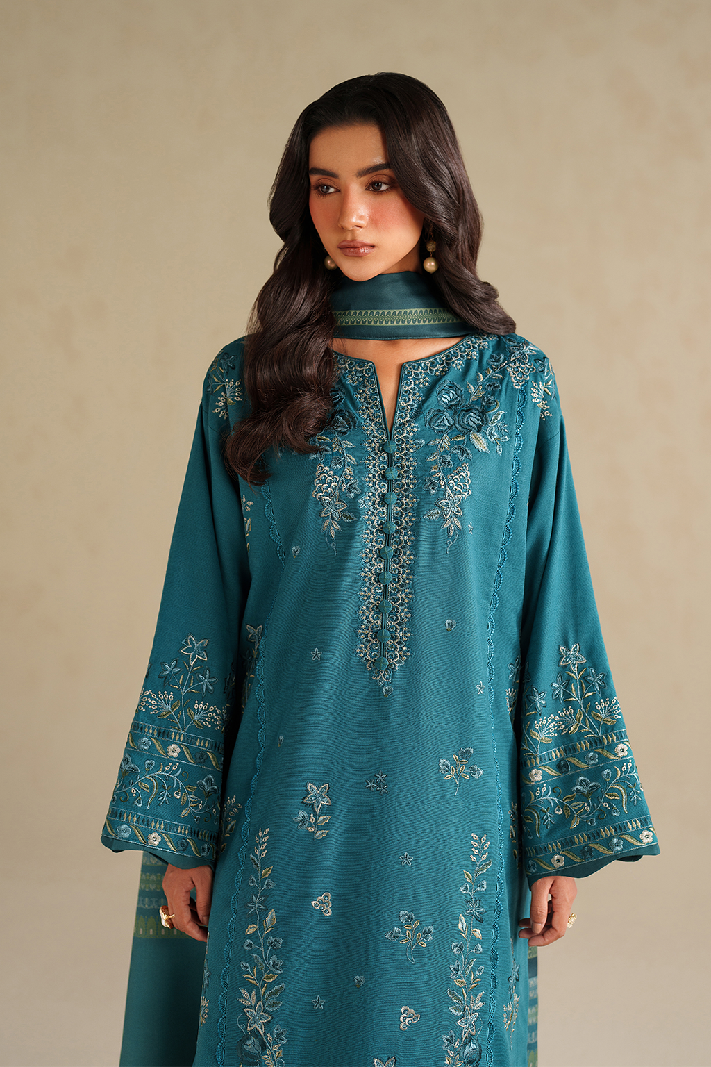 UE-587 Embroidered Khaddar