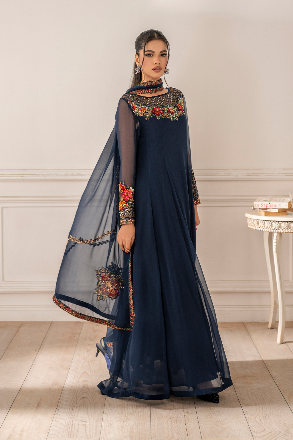 UE-412 Embroidered Chiffon