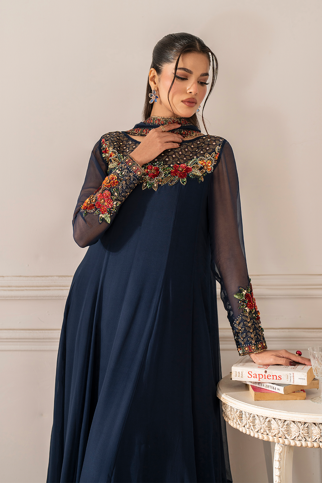 UE-412 Embroidered Chiffon