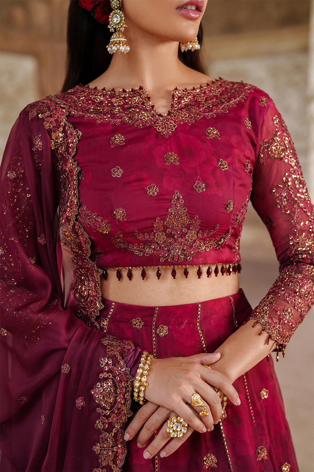 UE-554 Printed Chiffon - Iznik