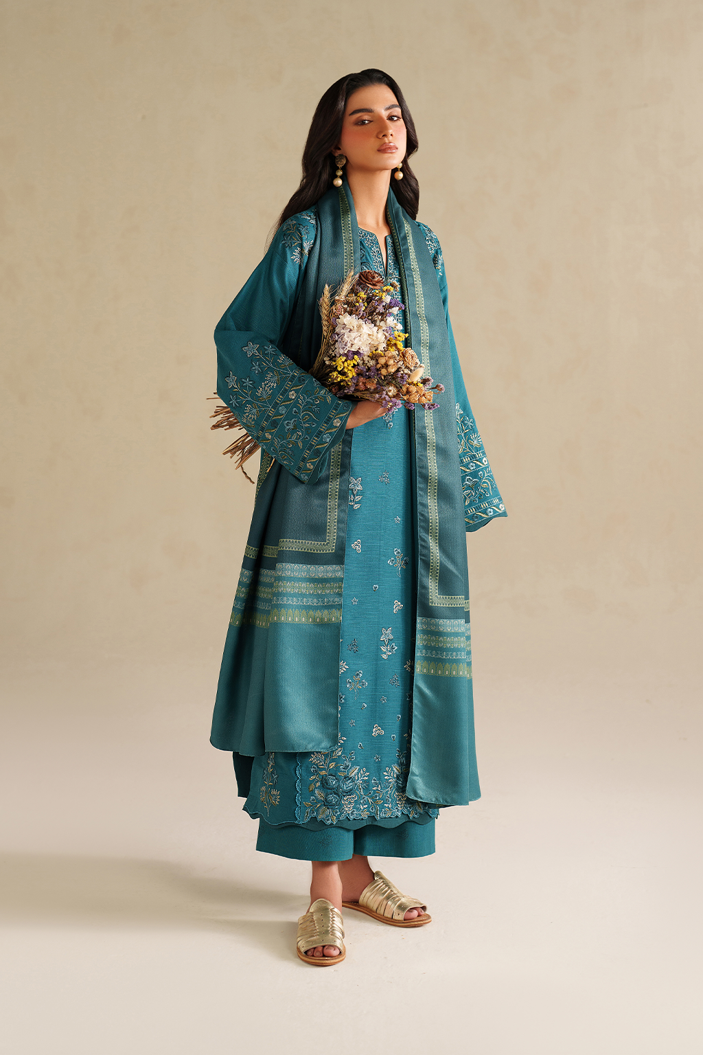 UE-587 Embroidered Khaddar