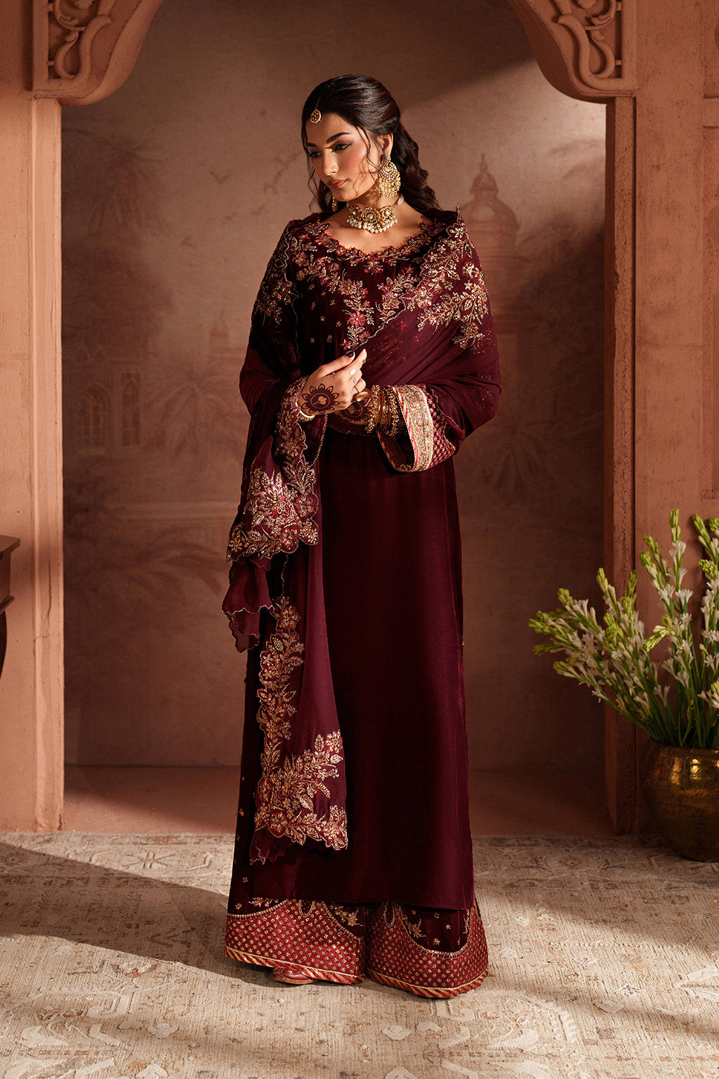 IV-55 Embroidered Velvet