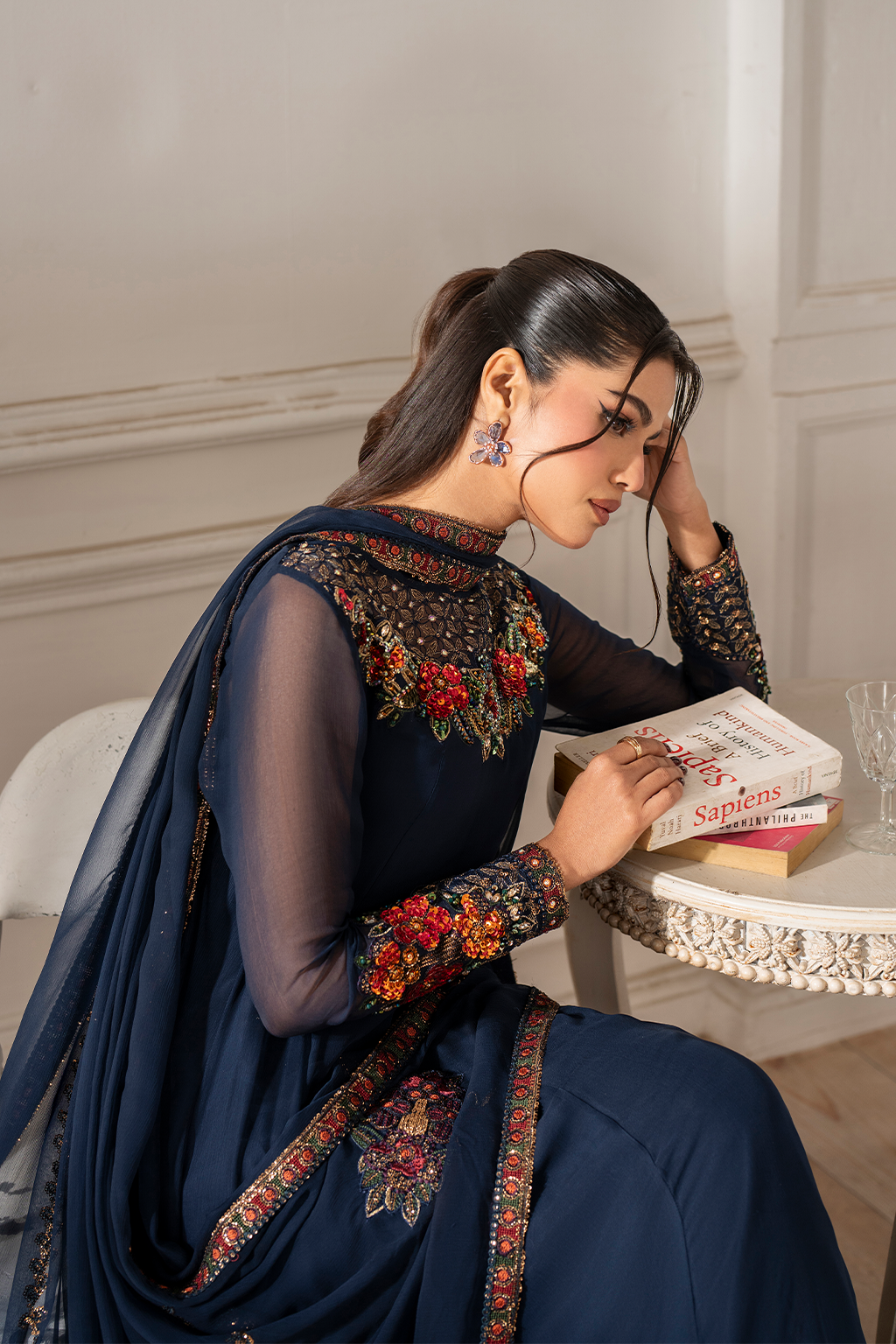 UE-412 Embroidered Chiffon