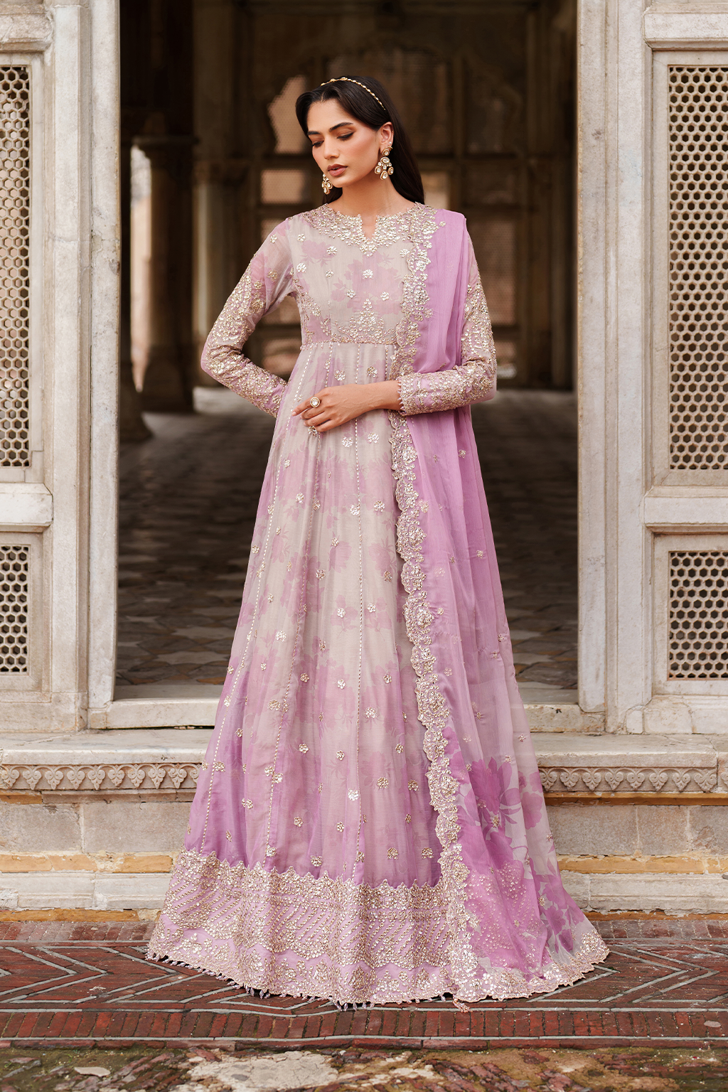 UE-555 Printed Chiffon - Iznik