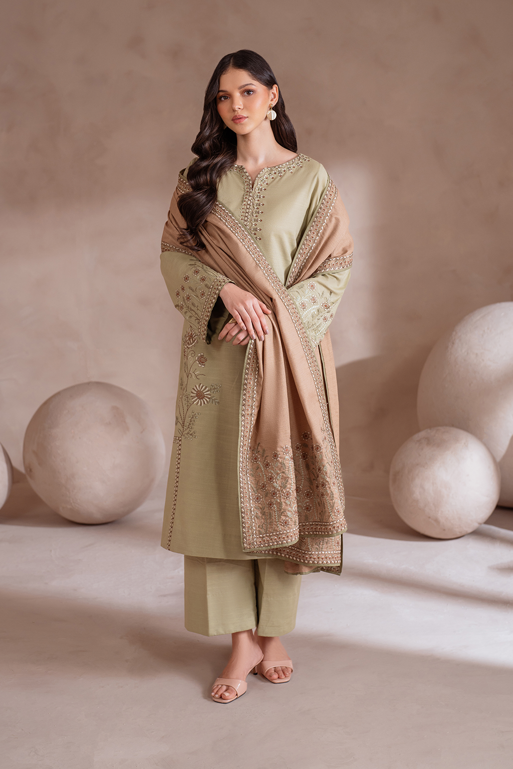 UE-359 Embroidered Khaddar