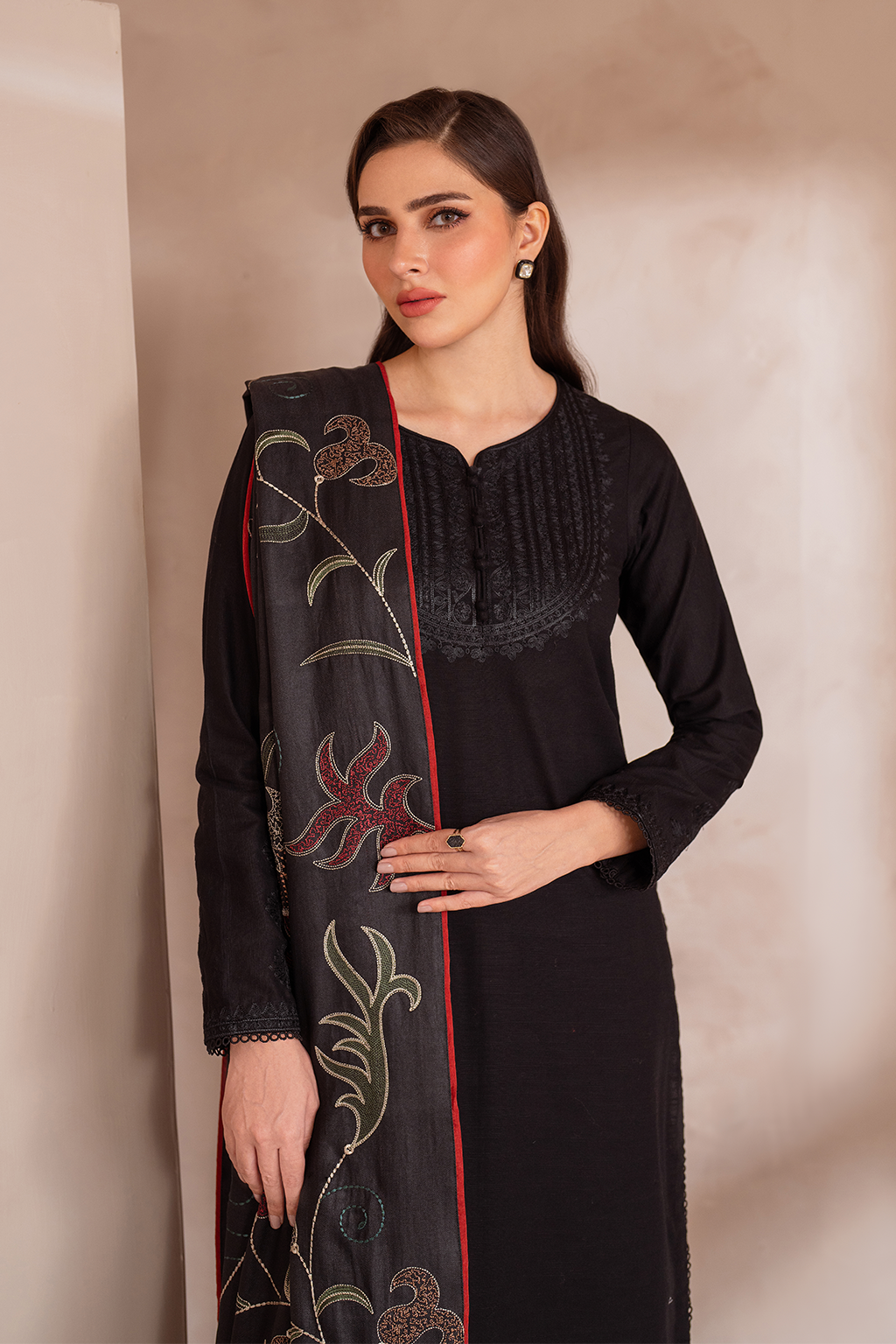 UE-364 Embroidered Khaddar