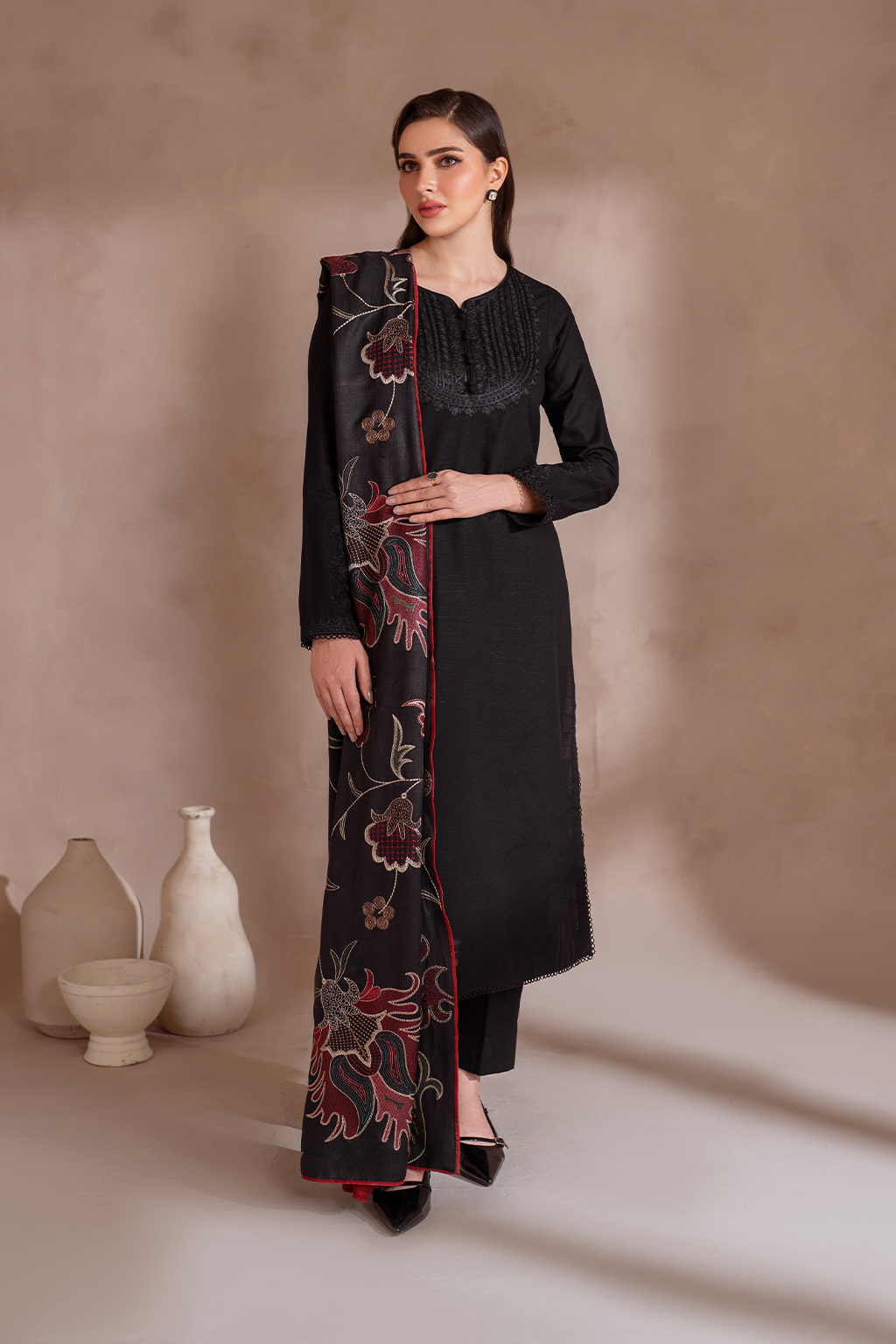 UE-364 Embroidered Khaddar