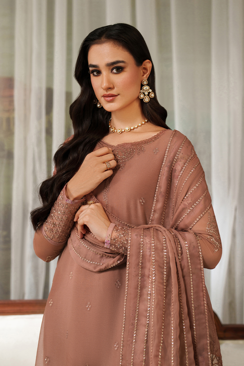 CC-87 Embroidered Chiffon