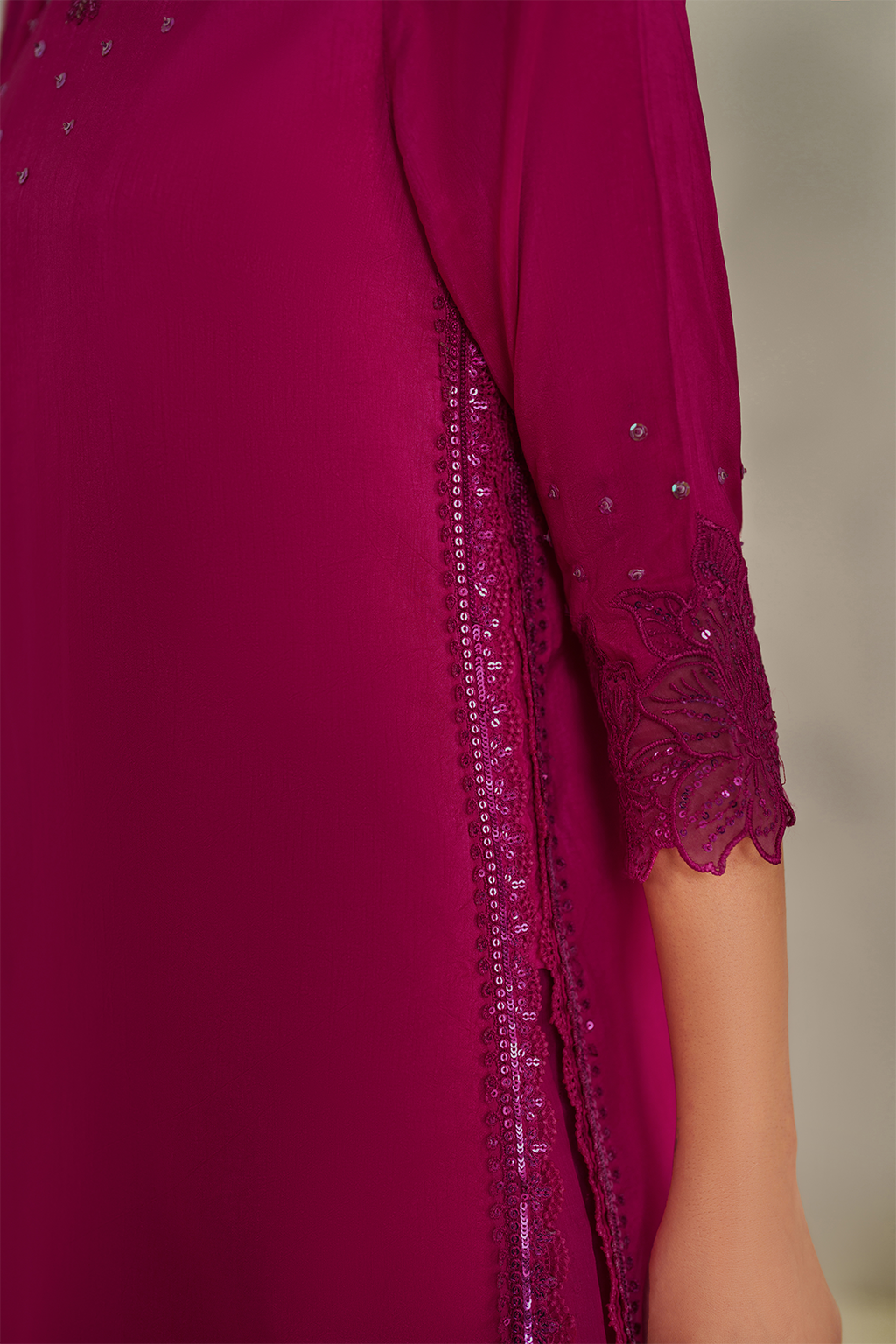 IP-338 Embroidered Rawsilk