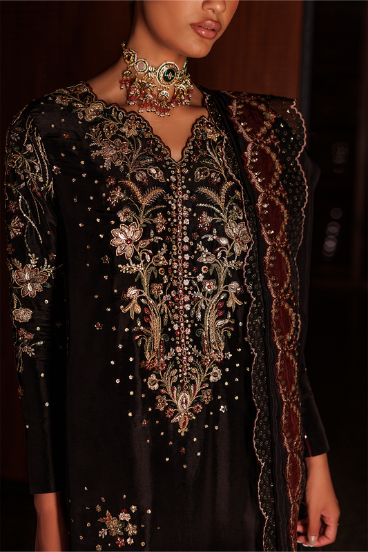 UE-716 Embroidered Ramen Silk