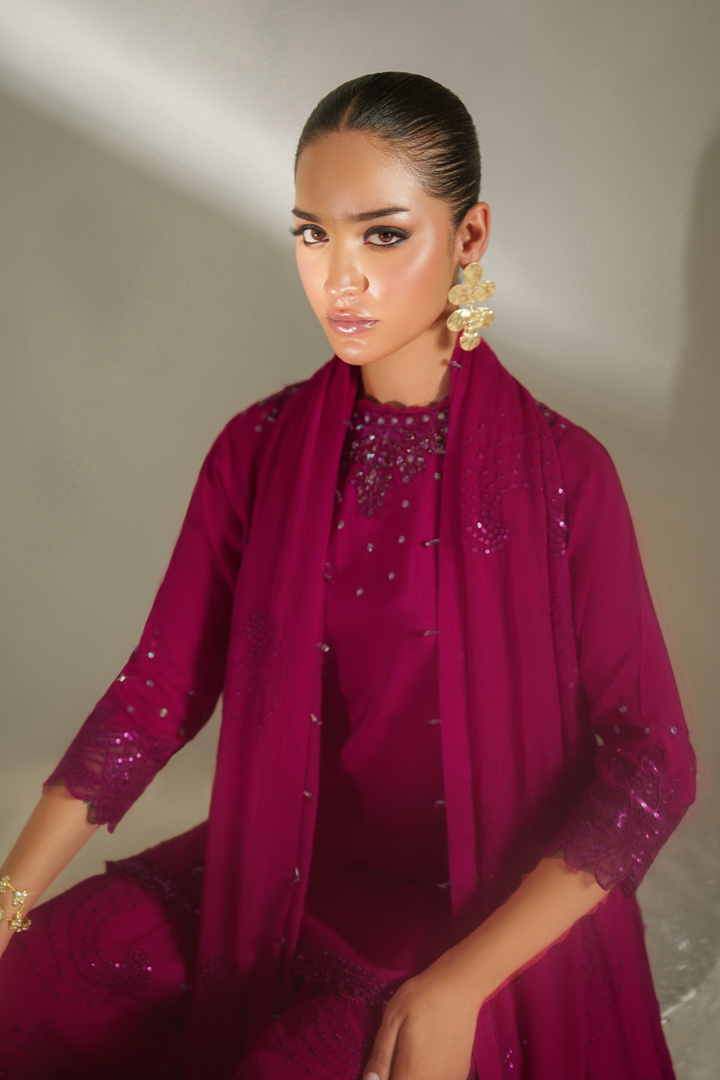 IP-338 Embroidered Rawsilk