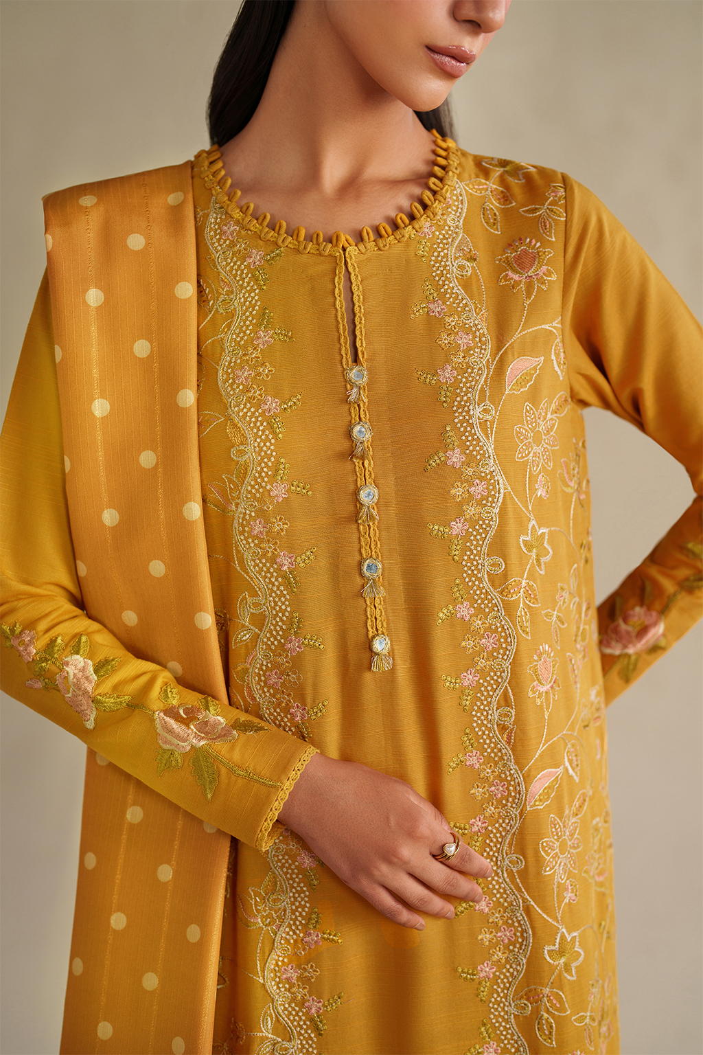 UE-575 Embroidered Khaddar