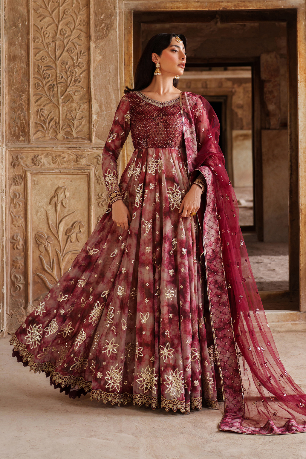 UE-533 Printed Chiffon - Iznik