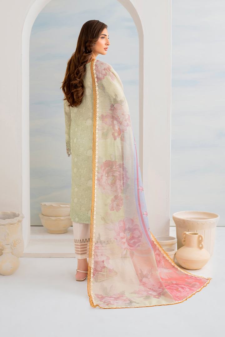 IGL-02 Embroidered Lawn - Iznik