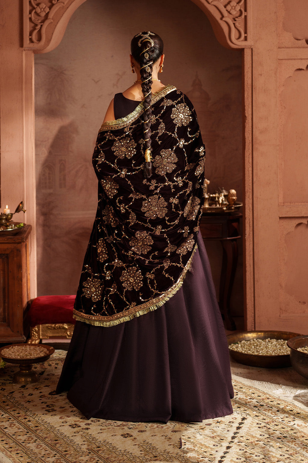 IV-63 Embroidered Velvet