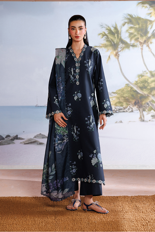 UE-713 Printed Lawn - Iznik