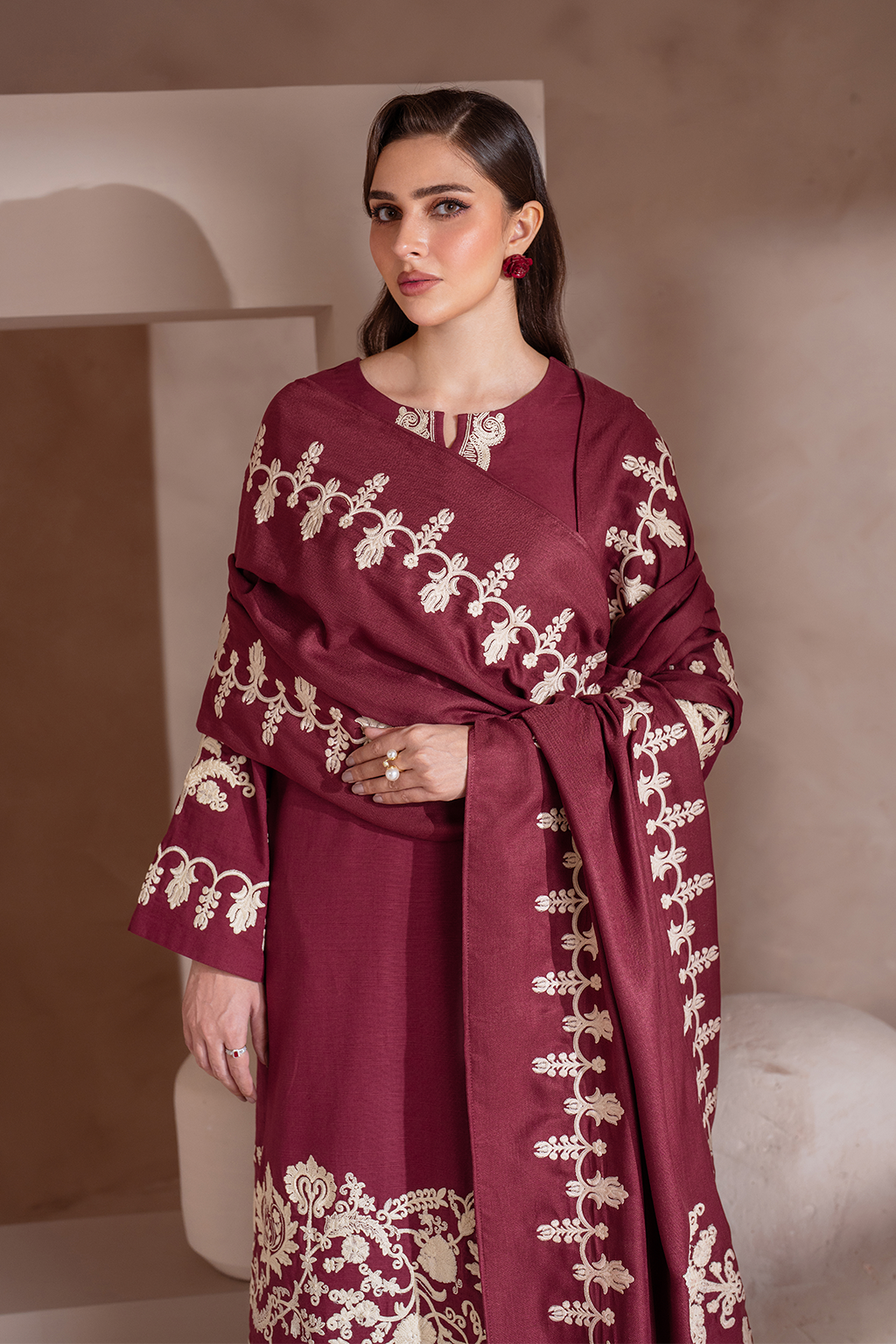 UE-362 Embroidered Khaddar