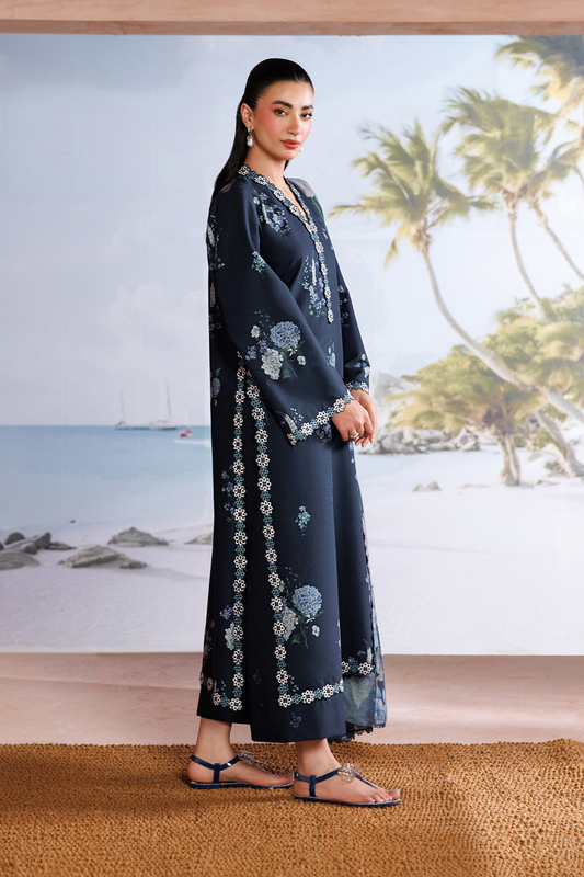 UE-713 Printed Lawn - Iznik