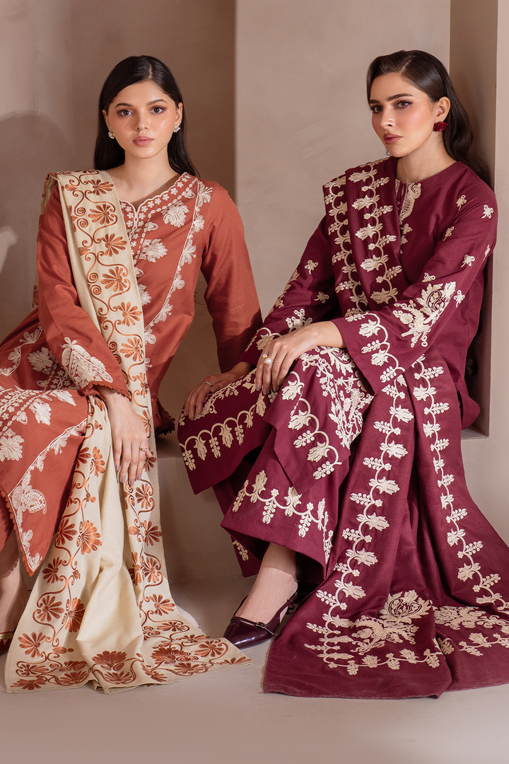 UE-368 Embroidered Khaddar