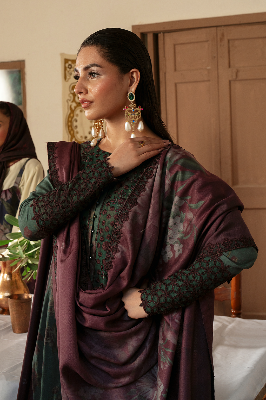 IPK-08 Embroidered Slub Khaddar