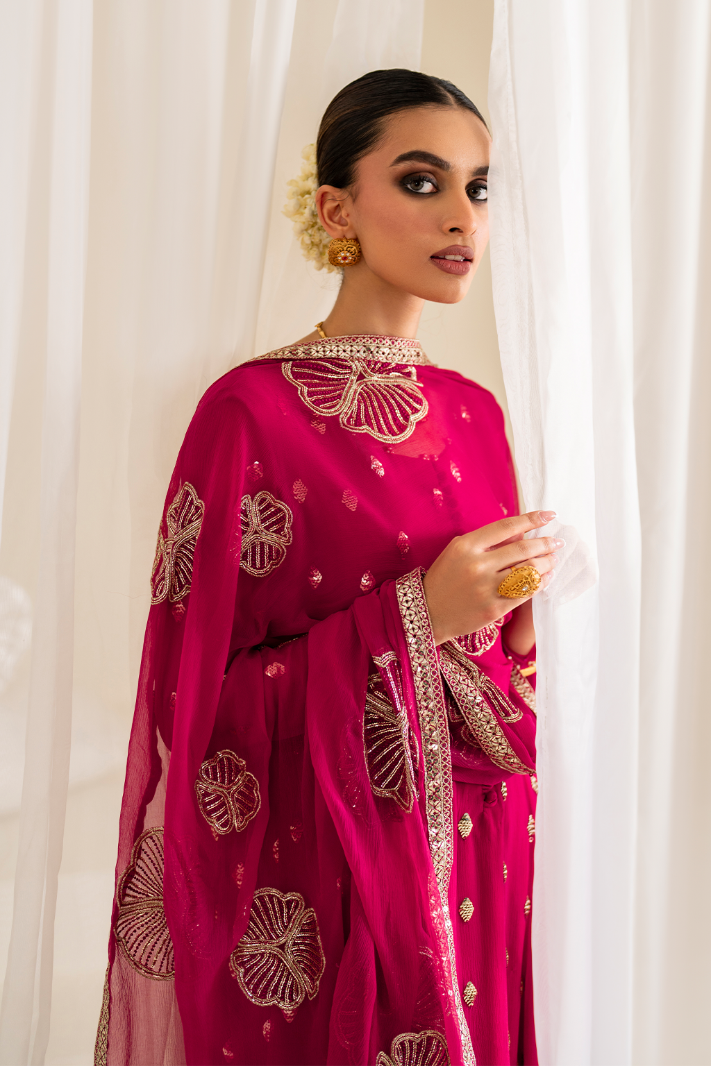 IP-252 Embroidered Chiffon - Iznik