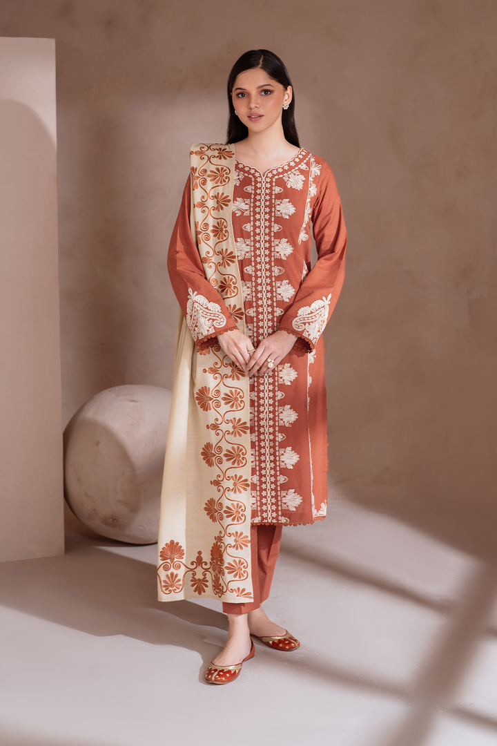 UE-368 Embroidered Khaddar